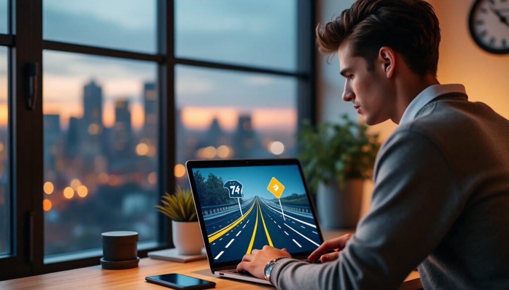 préparez votre code de la route en ligne avec webformation ecf : révisez à votre rythme, 24h/24, grâce à une formation accessible où que vous soyez.